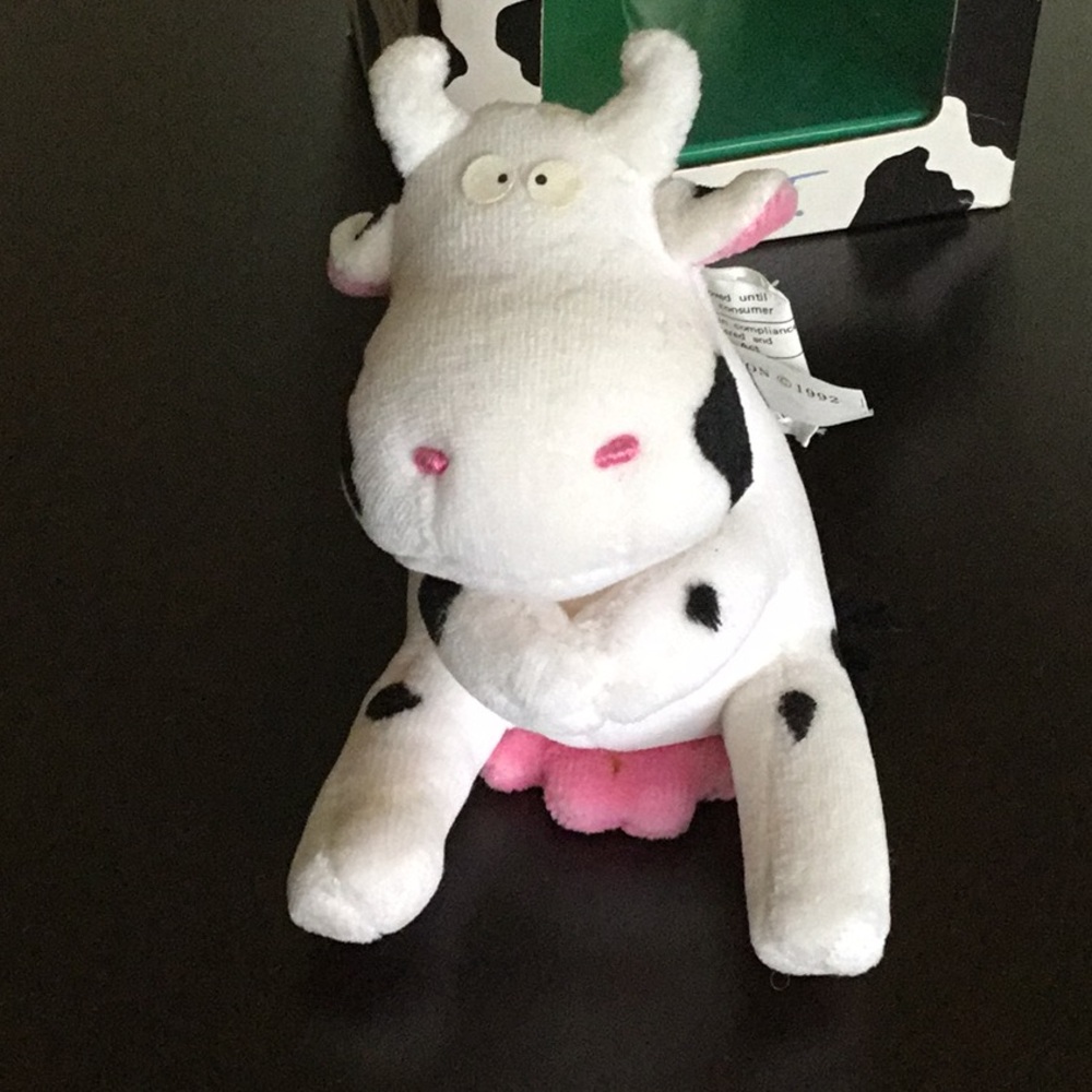 Gund White Plush Bath Sponge with Pink Details
